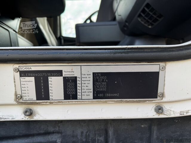 Sklápěcí vůz SCANIA R 480 Retarder 8x4 Bortmatik Stahl Kipper