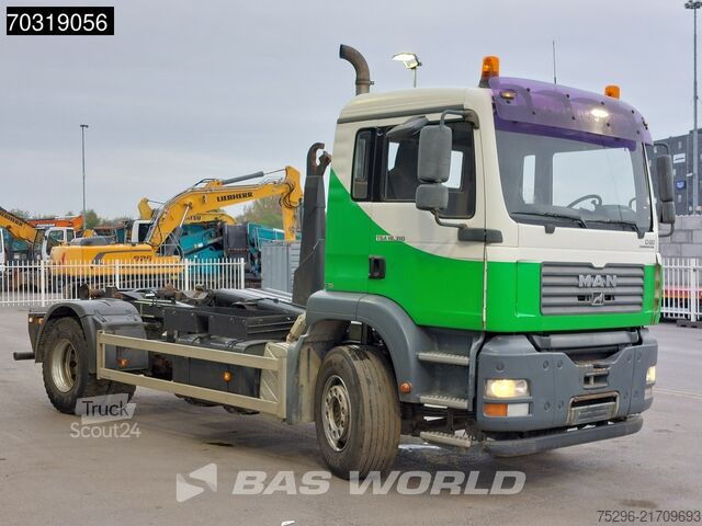 Containertransport (haakarmsysteem) MAN TGA 18.310 4X2 14 tons hooklift steelsuspension...