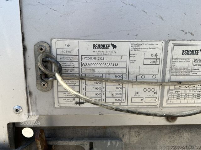 Teloni scorrevoli Schmitz Cargobull SCB S3T / Curtainside / Disk Brakes / APK TUV 1...