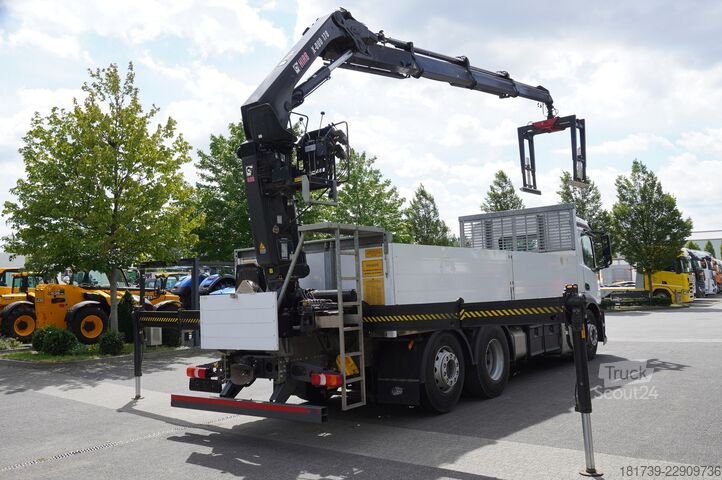 Platform met kraan Mercedes-Benz Antos 2540 6x2 / 170 tho. km / HDS HIAB