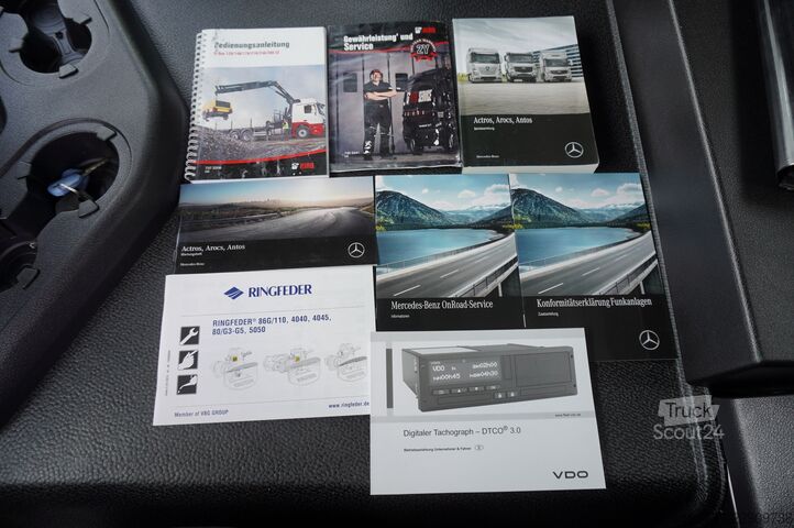 Platform met kraan Mercedes-Benz Antos 2540 6x2 / 170 tho. km / HDS HIAB