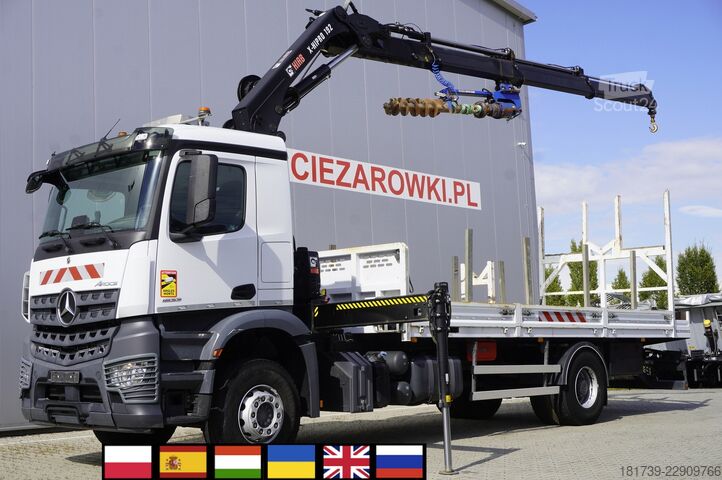 Platform met kraan Mercedes-Benz Arocs 1833 4x2 / 60 tho. km! / HIAB