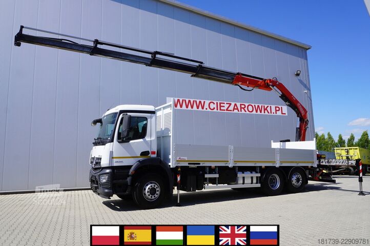 Platformă cu macara Mercedes-Benz Arocs 2536 6x2 / 200 tho.km / Fassi F195
