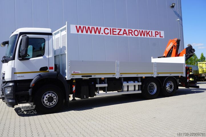 Platformă cu macara Mercedes-Benz Arocs 2536 6x2 / 200 tho.km / Fassi F195
