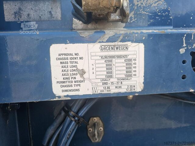 Platou GROENEWEGEN DRO 15-27 B DTEERING AXLE | BPW DRUM