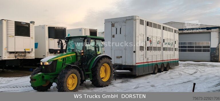 Ремарке за превоз на коне MENKE-JANZEN Tandem 3 Achsen 2 Stock Eigenes Aggregat
