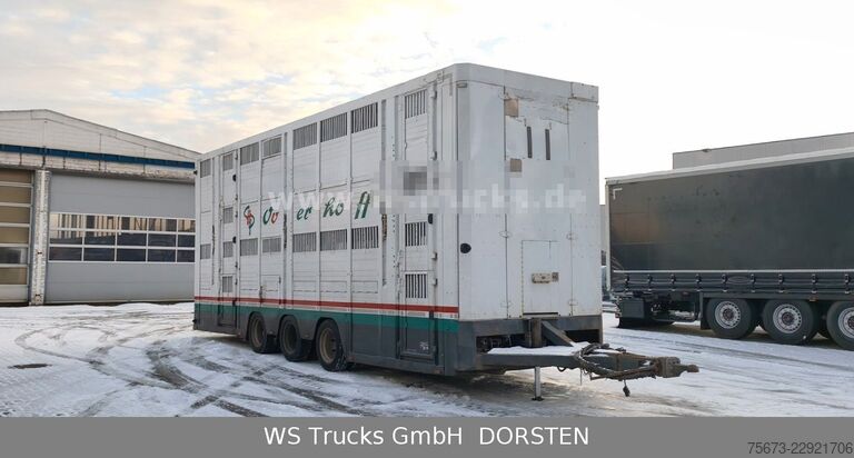 Ремарке за превоз на коне MENKE-JANZEN Tandem 3 Achsen 2 Stock Eigenes Aggregat