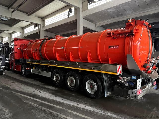 Vakuumtanktankvogn MERCEDES-BENZ 1845 Leistikow Auflieger 28.500 Liter Wittig