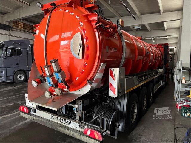 Vakuumtanktankvogn MERCEDES-BENZ 1845 Leistikow Auflieger 28.500 Liter Wittig