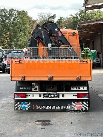 Ladbil med lad MAN TGX 26.480 6x4 Pritsche + HIAB 166E-2 Ladekran