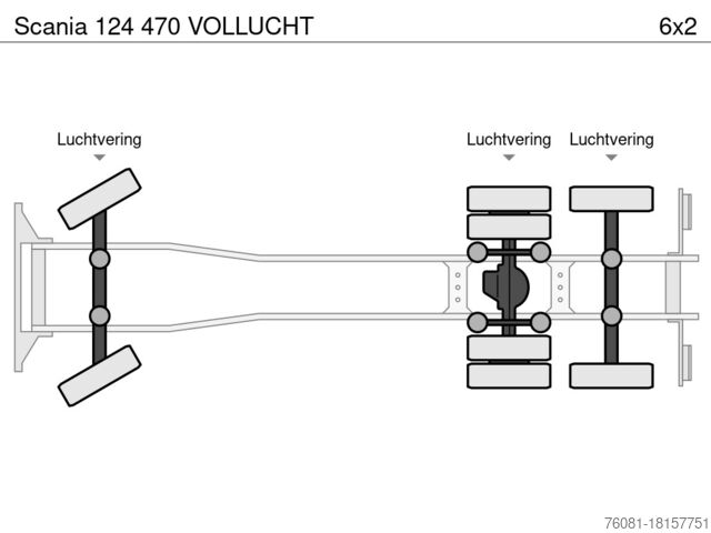 Chasis con cabina Scania 124 470 VOLLUCHT