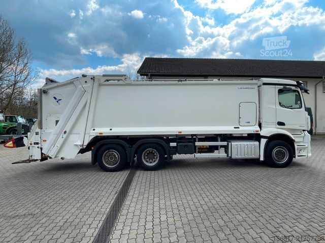 Müllwagen MERCEDES-BENZ Actros 5 2633 BLL MirrorCam TERBERG Olympus 25W