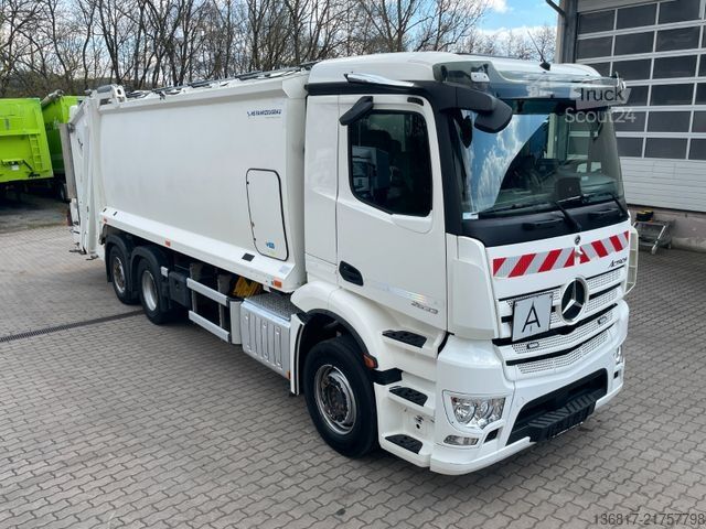 Müllwagen MERCEDES-BENZ Actros 5 2633 BLL MirrorCam TERBERG Olympus 25W