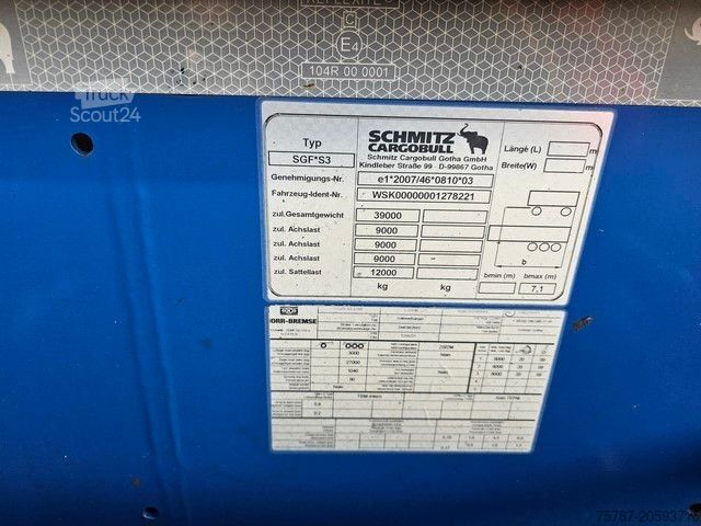 Naczepa z wymienną zabudową SCHMITZ CARGOBULL Tankchassis mit Tankcontainer, 375.678 Km