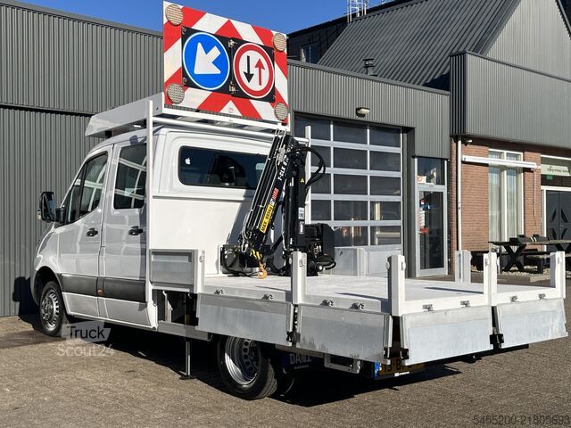 Camión plataforma con grúa Mercedes-Benz Sprinter 514 CDI 366 Hiab Laadkraan 018T Trekha...