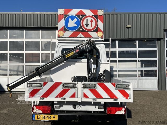 Camión plataforma con grúa Mercedes-Benz Sprinter 514 CDI 366 Hiab Laadkraan 018T Trekha...