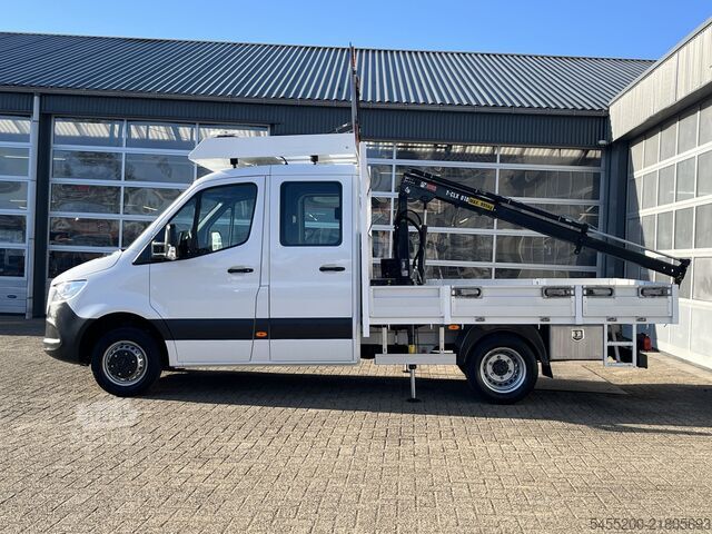 Camión plataforma con grúa Mercedes-Benz Sprinter 514 CDI 366 Hiab Laadkraan 018T Trekha...
