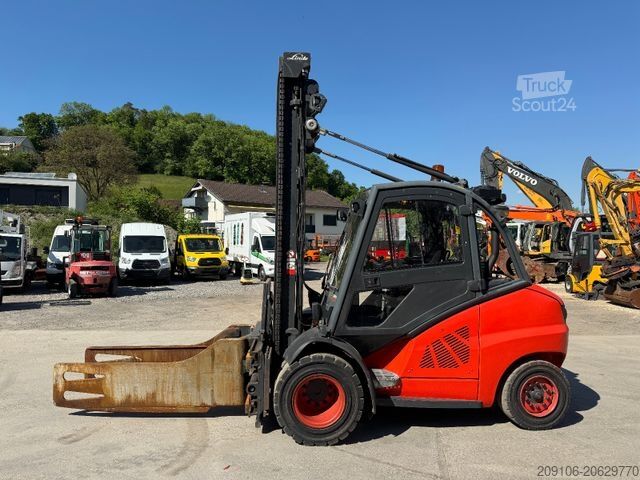 Ön yükleyici forklift LINDE H 50D-01 Zwillingsbereift Papierklammer Klima