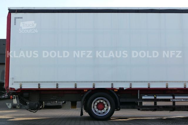Plattewagen met zeil RENAULT DWide 18.320 Pritsche Plane Vollluft XL-Tank LBW