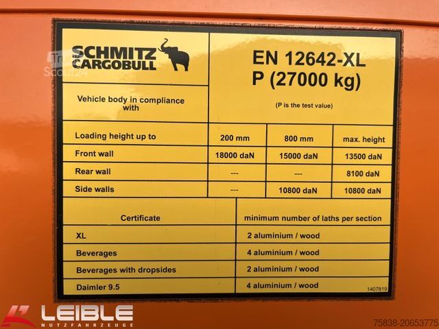 Auflieger mit Pritsche & Plane SCHMITZ CARGOBULL SCS 24/L*Mega Varios Tautliner*Joloda*Code XL*