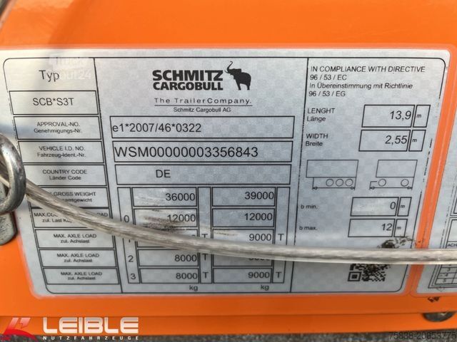 Auflieger mit Pritsche & Plane SCHMITZ CARGOBULL SCS 24/L*Mega Varios Tautliner*Joloda*Code XL*