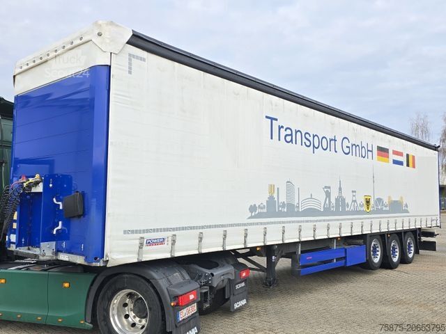 Öppen semitrailer med kapell SCHMITZ CARGOBULL SCS 24/L - 13.62 EB PowerCurtain Liftachse