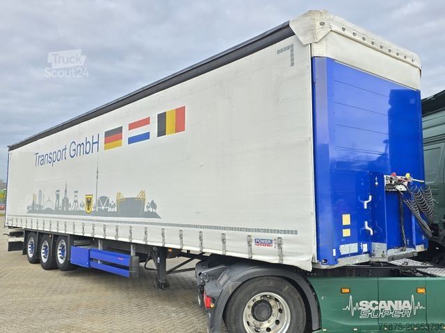 Öppen semitrailer med kapell SCHMITZ CARGOBULL SCS 24/L - 13.62 EB PowerCurtain Liftachse