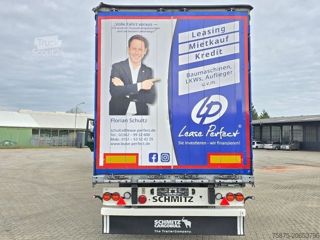 Öppen semitrailer med kapell SCHMITZ CARGOBULL SCS 24/L - 13.62 EB PowerCurtain Liftachse