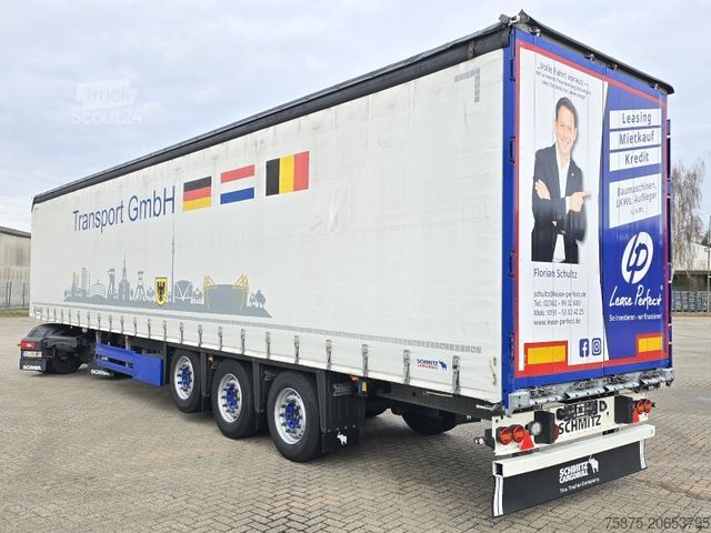 Öppen semitrailer med kapell SCHMITZ CARGOBULL SCS 24/L - 13.62 EB PowerCurtain Liftachse