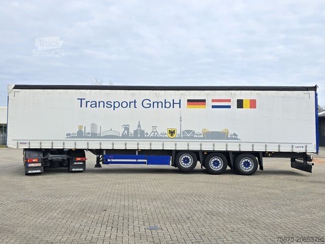 Öppen semitrailer med kapell SCHMITZ CARGOBULL SCS 24/L - 13.62 EB PowerCurtain Liftachse