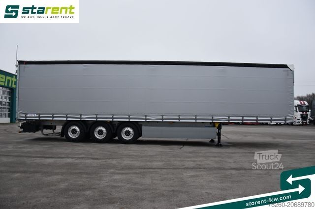 Ανοιχτό ημιρυμουλκούμενο με μουσαμά SCHMITZ CARGOBULL Tautliner, Hubdach, Palka, LED, Liftachse, XL