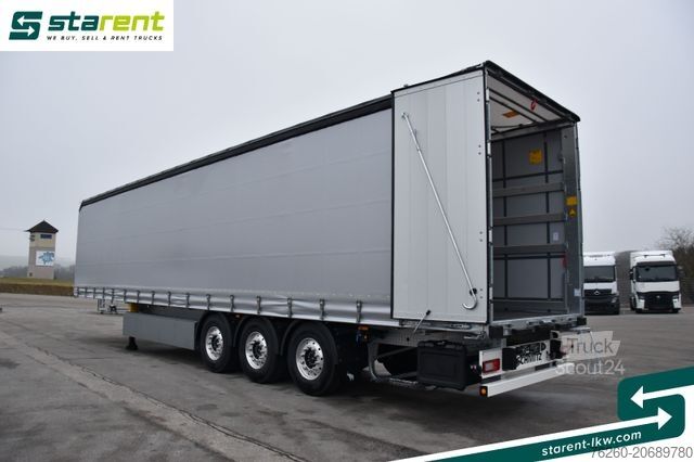 Ανοιχτό ημιρυμουλκούμενο με μουσαμά SCHMITZ CARGOBULL Tautliner, Hubdach, Palka, LED, Liftachse, XL