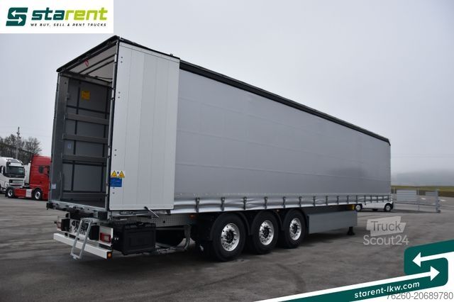 Ανοιχτό ημιρυμουλκούμενο με μουσαμά SCHMITZ CARGOBULL Tautliner, Hubdach, Palka, LED, Liftachse, XL