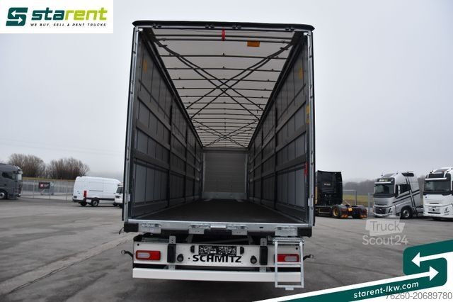 Ανοιχτό ημιρυμουλκούμενο με μουσαμά SCHMITZ CARGOBULL Tautliner, Hubdach, Palka, LED, Liftachse, XL