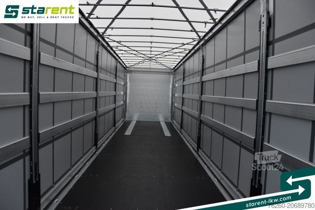 Ανοιχτό ημιρυμουλκούμενο με μουσαμά SCHMITZ CARGOBULL Tautliner, Hubdach, Palka, LED, Liftachse, XL