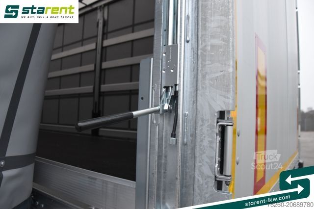 Ανοιχτό ημιρυμουλκούμενο με μουσαμά SCHMITZ CARGOBULL Tautliner, Hubdach, Palka, LED, Liftachse, XL