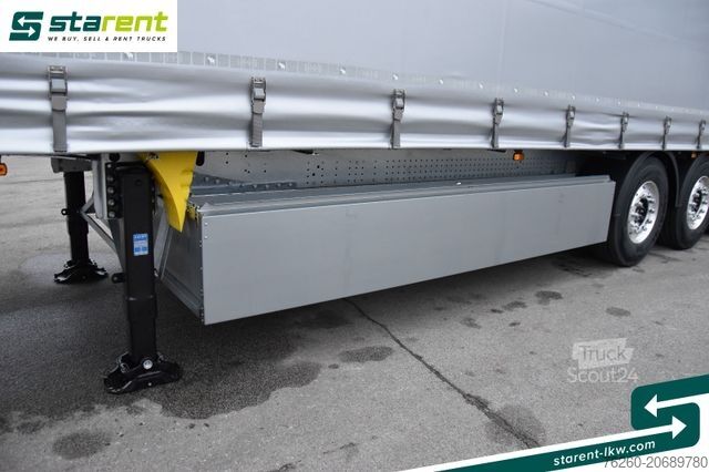 Ανοιχτό ημιρυμουλκούμενο με μουσαμά SCHMITZ CARGOBULL Tautliner, Hubdach, Palka, LED, Liftachse, XL