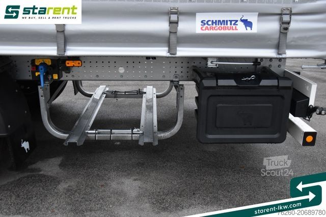 Ανοιχτό ημιρυμουλκούμενο με μουσαμά SCHMITZ CARGOBULL Tautliner, Hubdach, Palka, LED, Liftachse, XL