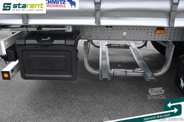 Ανοιχτό ημιρυμουλκούμενο με μουσαμά SCHMITZ CARGOBULL Tautliner, Hubdach, Palka, LED, Liftachse, XL