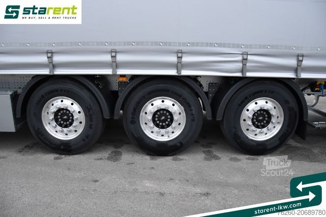 Ανοιχτό ημιρυμουλκούμενο με μουσαμά SCHMITZ CARGOBULL Tautliner, Hubdach, Palka, LED, Liftachse, XL