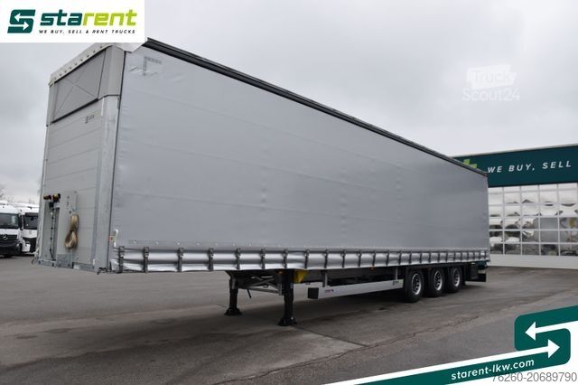 Ανοιχτό ημιρυμουλκούμενο με μουσαμά SCHMITZ CARGOBULL Megatrailer Hubdach Liftachse D.C. 9.5 Zert.