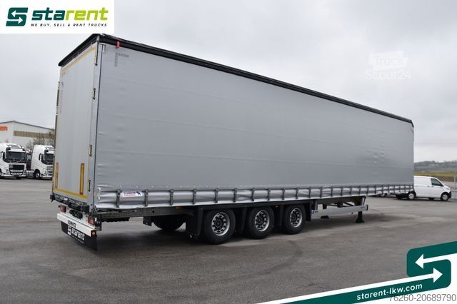 Ανοιχτό ημιρυμουλκούμενο με μουσαμά SCHMITZ CARGOBULL Megatrailer Hubdach Liftachse D.C. 9.5 Zert.