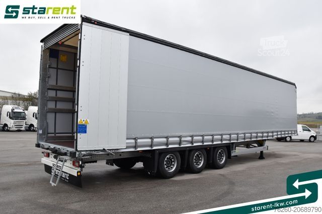 Ανοιχτό ημιρυμουλκούμενο με μουσαμά SCHMITZ CARGOBULL Megatrailer Hubdach Liftachse D.C. 9.5 Zert.