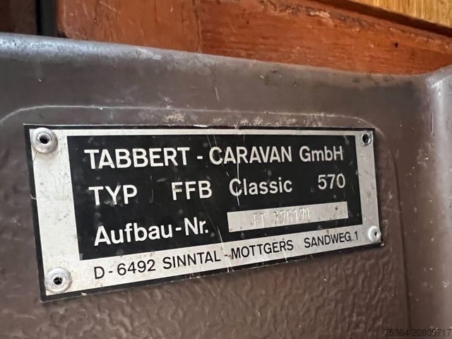 Integrētais kemperis TABBERT FFB 570 Classic Fiat 2.5 Turbo Diesel Hubbett Tv