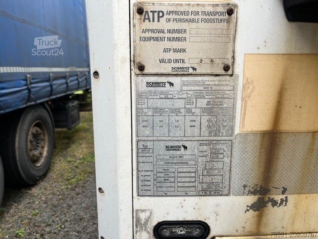 Ledus piekabe SCHMITZ CARGOBULL TK Anhänger Thermoking SL100 Rohrbahn Fleisch