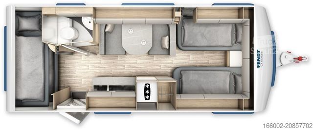 Caravan FENDT Bianco Activ 550 KMG Dachklima Truma Aventa Comf