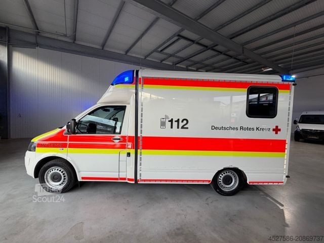 Gaisrinė mašina VOLKSWAGEN T5 Transporter*RTW KOFFER*LIEGE*TRAGESTUHL*3.25T
