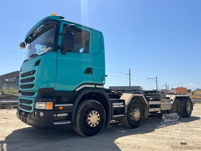 Kampós konténerszállító teherautó Scania R410  E6 8x2 Retarder Lift Lenkachse