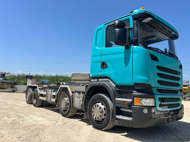 Kampós konténerszállító teherautó Scania R410  E6 8x2 Retarder Lift Lenkachse