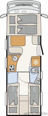 Integraal camper DETHLEFFS Esprit I 7150-2 EB "5.Sitz/Alde/Backofen"